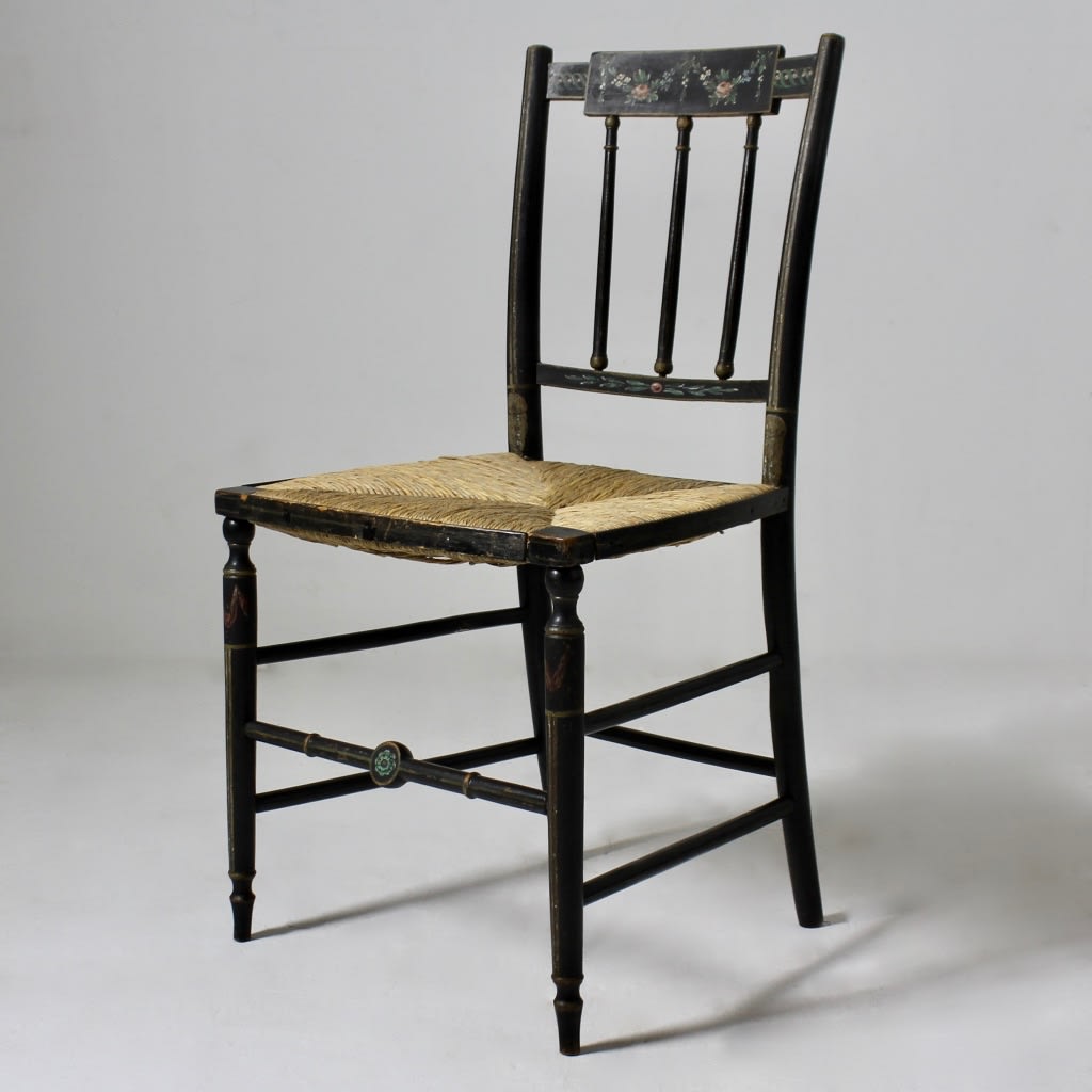 Set Of Six Regency Original Painted Side / Occasional Chairs ( sold )