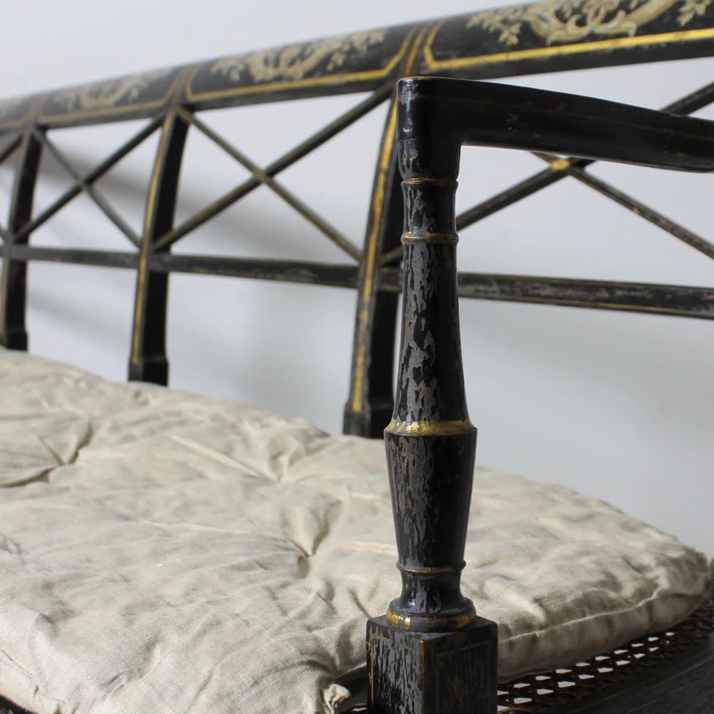 George III Original Painted And Decorated Chair Back Sofa ( sold )