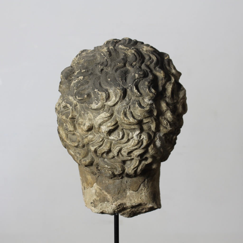 Life Size 18th Century Carved Stone Head Of George III ( sold )