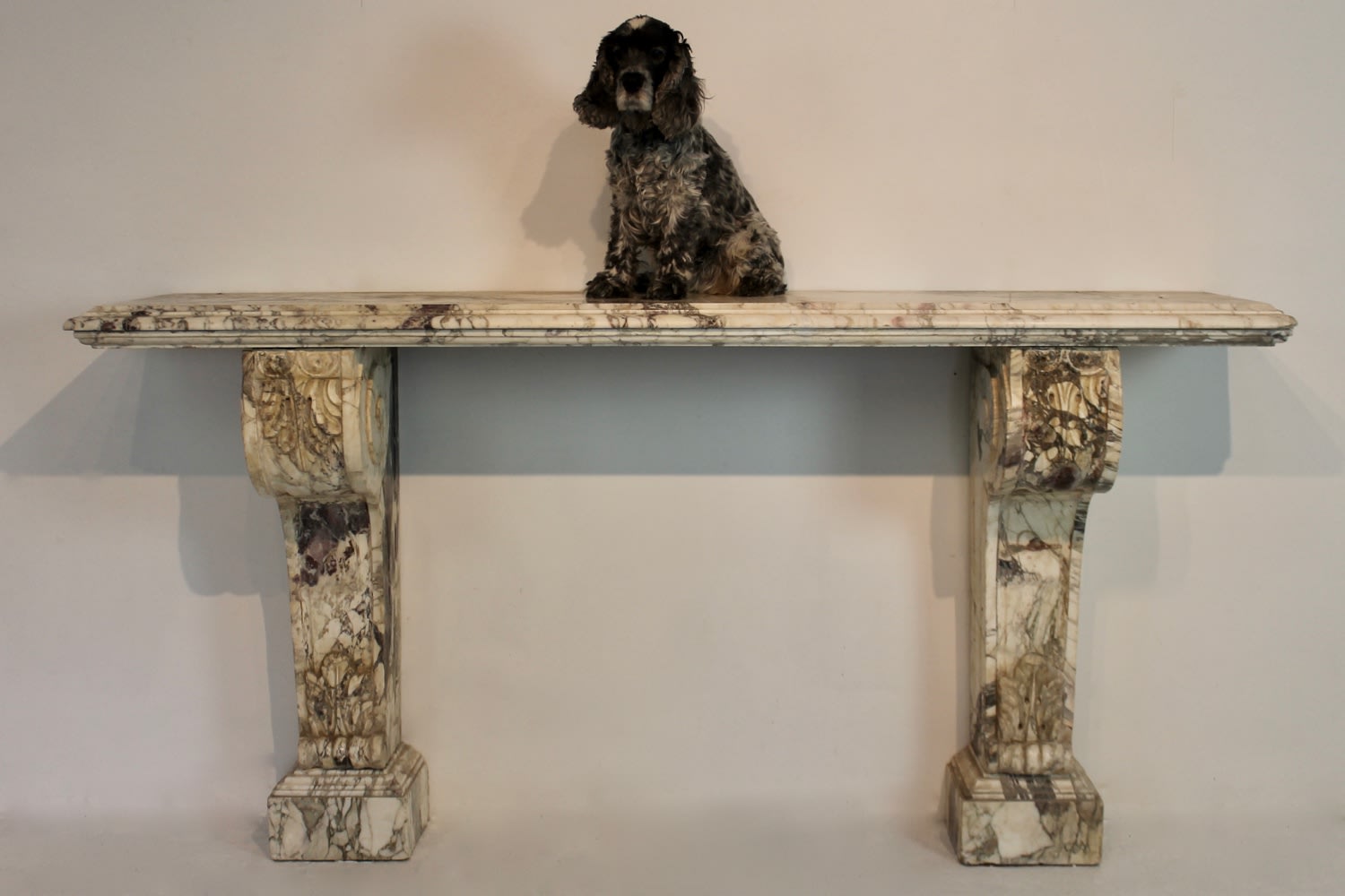 Antique marble sales console table