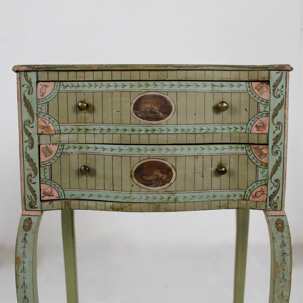George III Serpentine Original Painted Occasional Table ( sold )