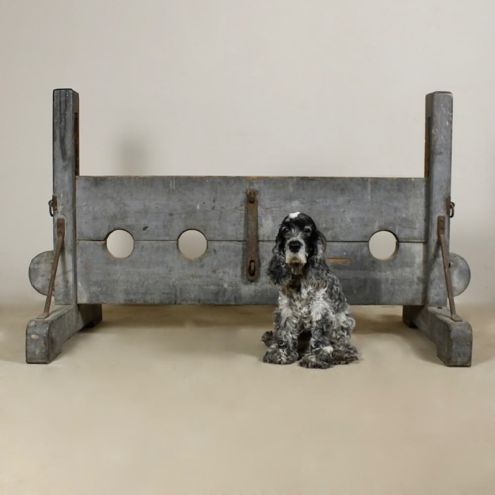 Rare Set Of 19th Century Village Stocks ( sold )