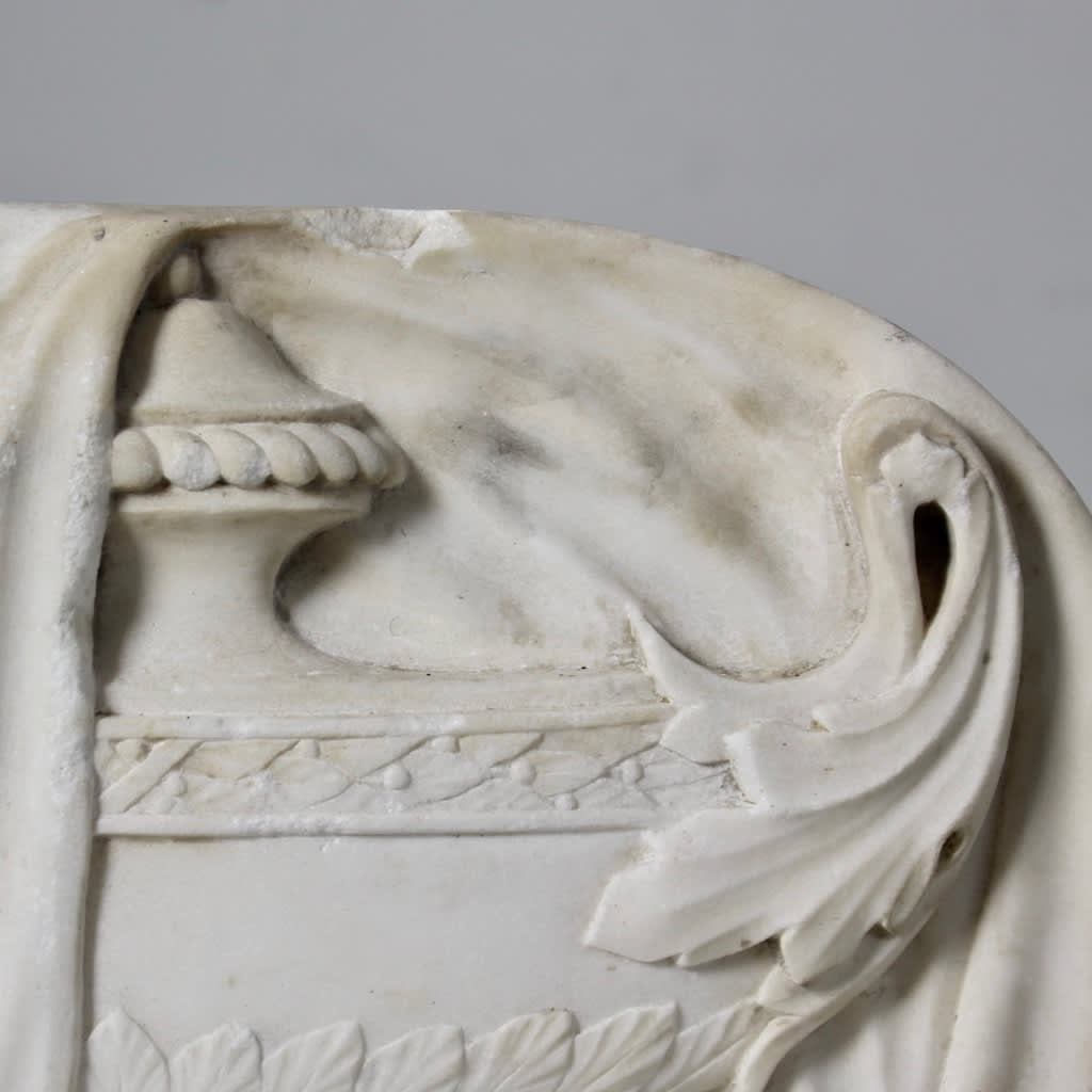 Neo Classical Carved Marble Tablet ( sold )