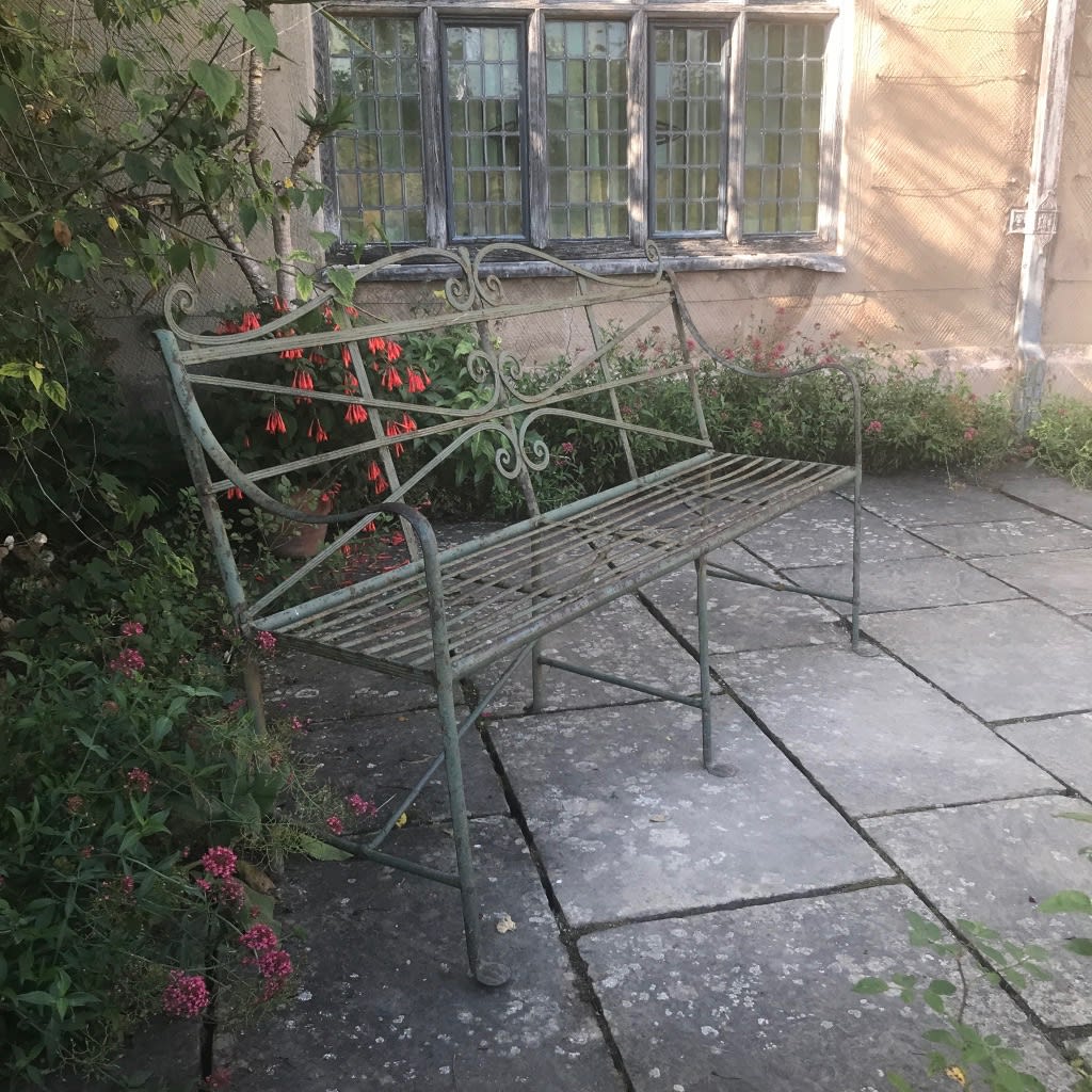 Regency Reeded Iron Garden Bench ( sold )