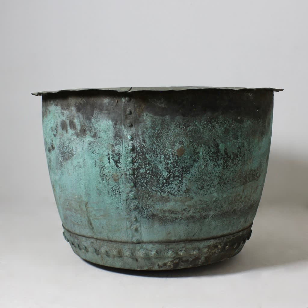 Very Large 19th Century Copper Planter / Log Bin ( sold )