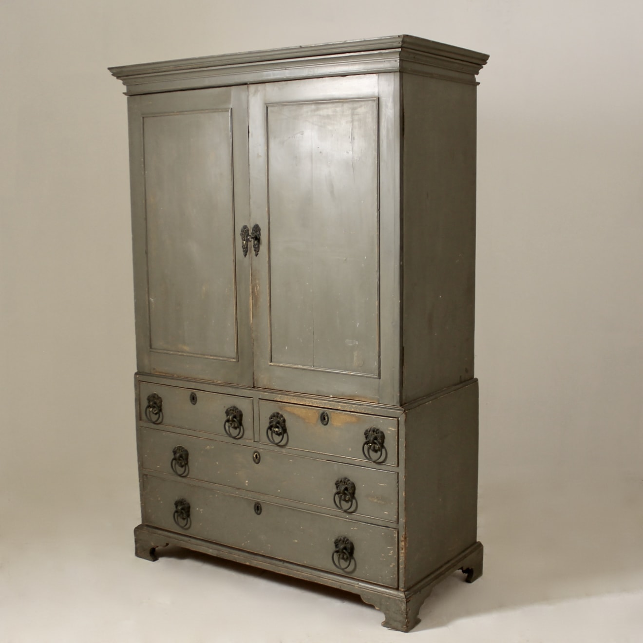 George III Painted Pine Linen Press ( sold )
