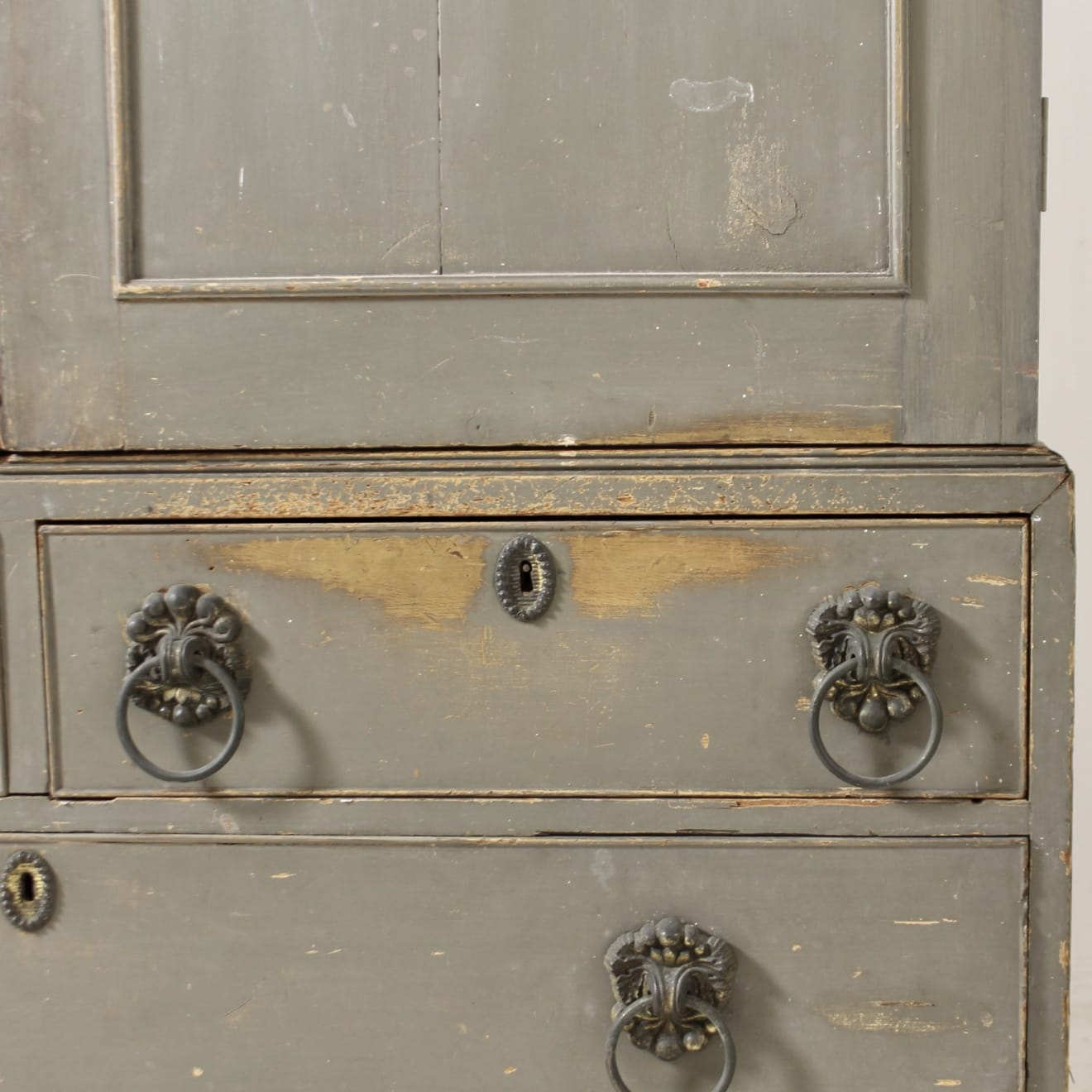 George III Painted Pine Linen Press ( sold )
