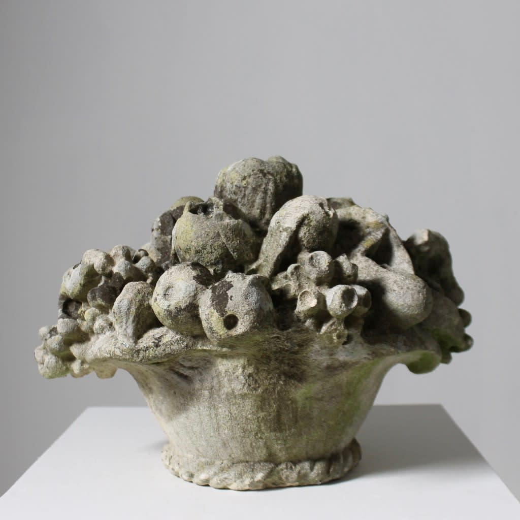 George III Carved Stone Basket Finial ( sold )