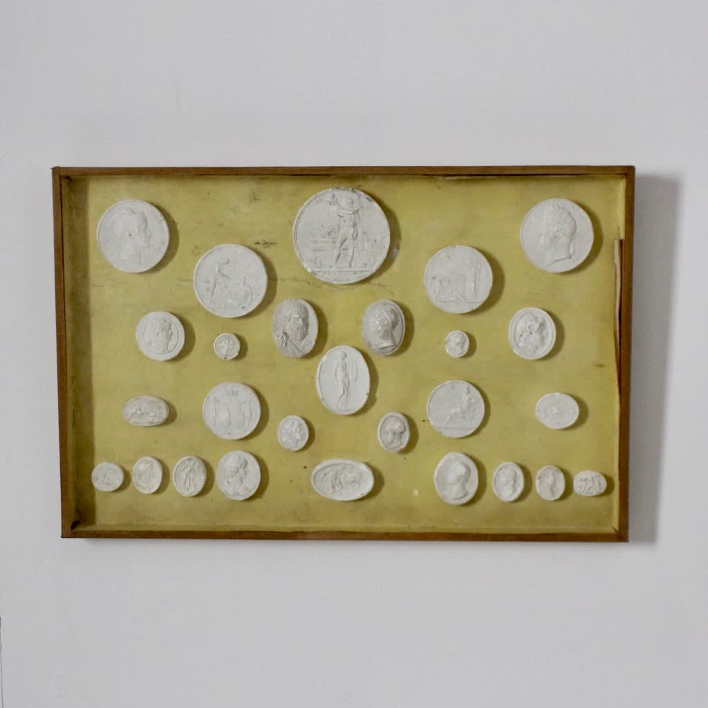 Set Of Late 19th Century Grand Tour Plaster Intaglios ( sold )