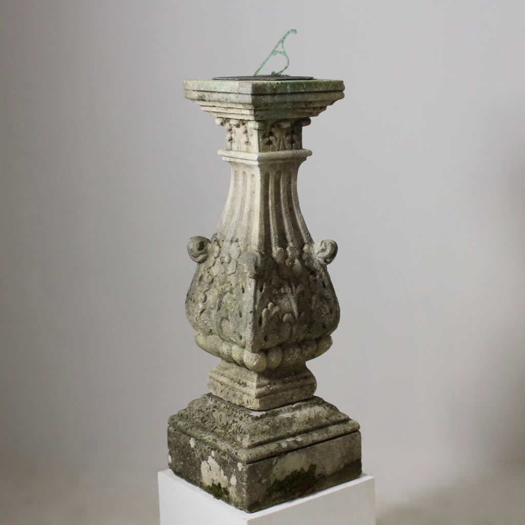 Early 20th Century Carved Portland Stone Sundial ( sold )