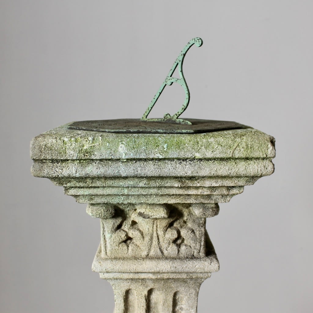 Early 20th Century Carved Portland Stone Sundial ( sold )