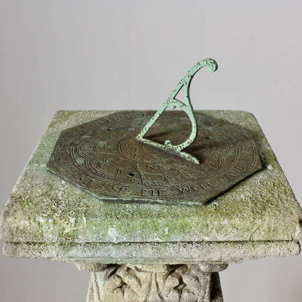 Early 20th Century Carved Portland Stone Sundial ( sold )