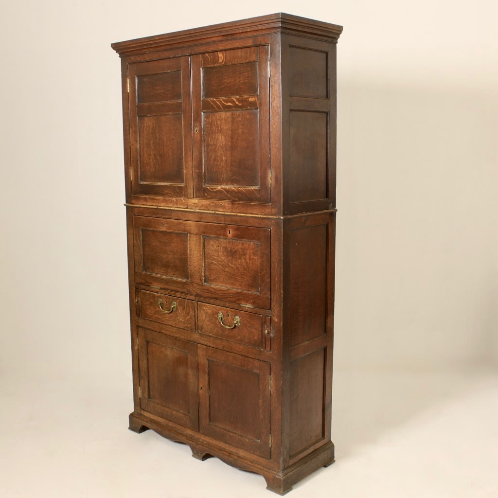 George III Oak Secretaire Estate Cabinet