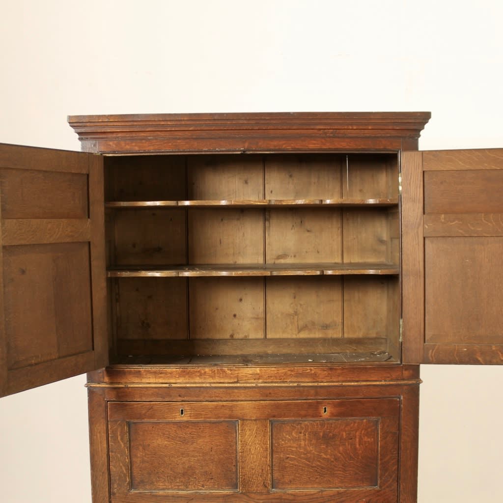 George III Oak Secretaire Estate Cabinet
