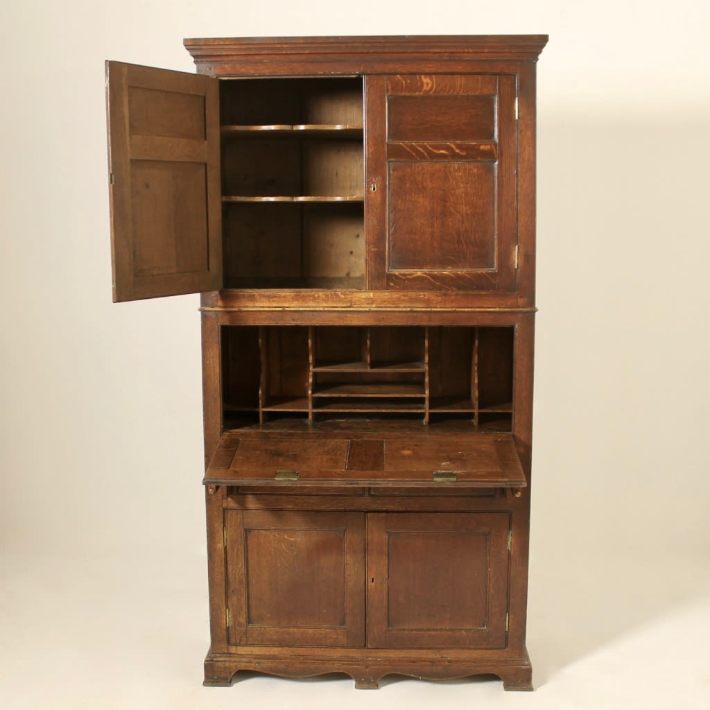 George III Oak Secretaire Estate Cabinet