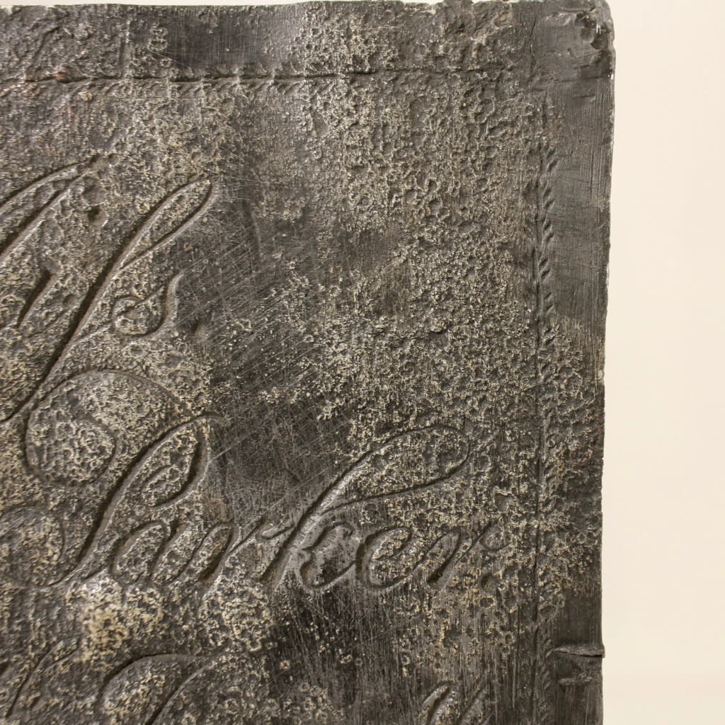 Victorian Lead Coffin Plaque Dated 1843