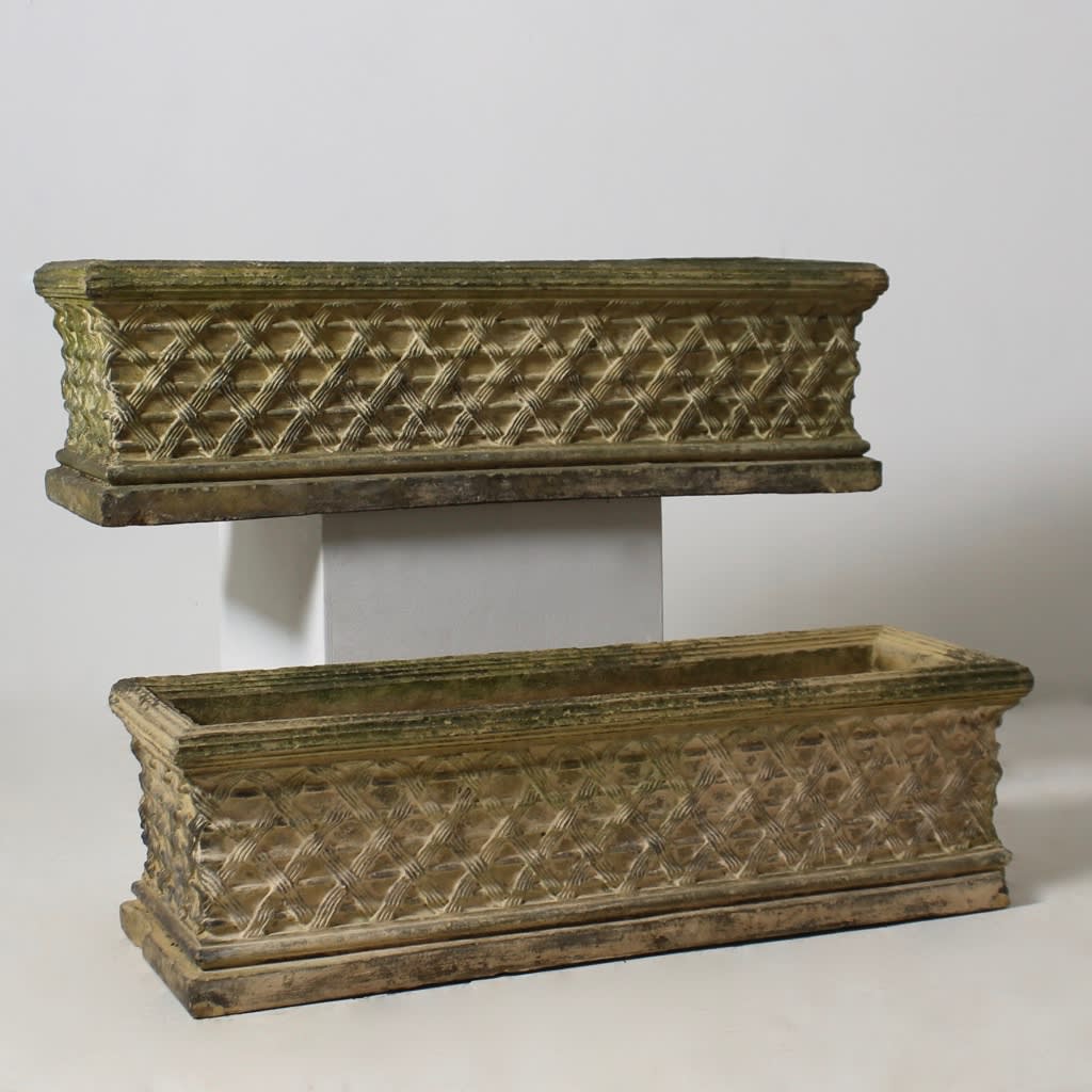 Pair Of J M Blashfield Lattice Planters ( sold )
