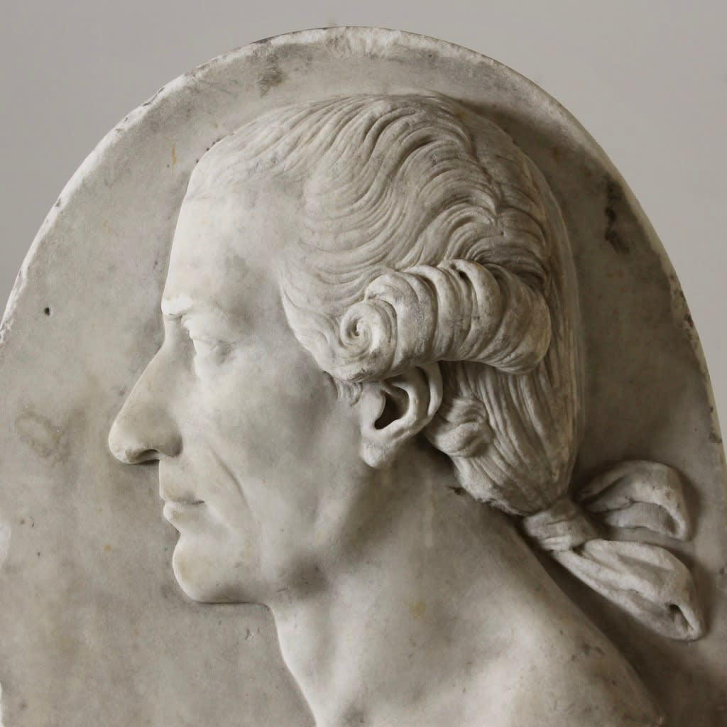 Large Early 19th Century Carved Marble Portrait Tablet (sold)