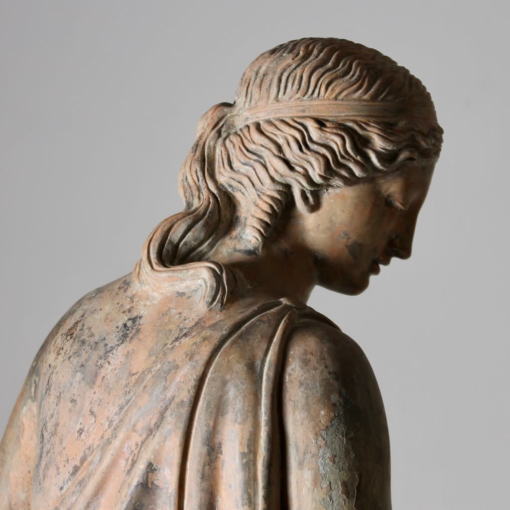 19th Century Terracotta Figure Titled 'Fidelity' ( sold )