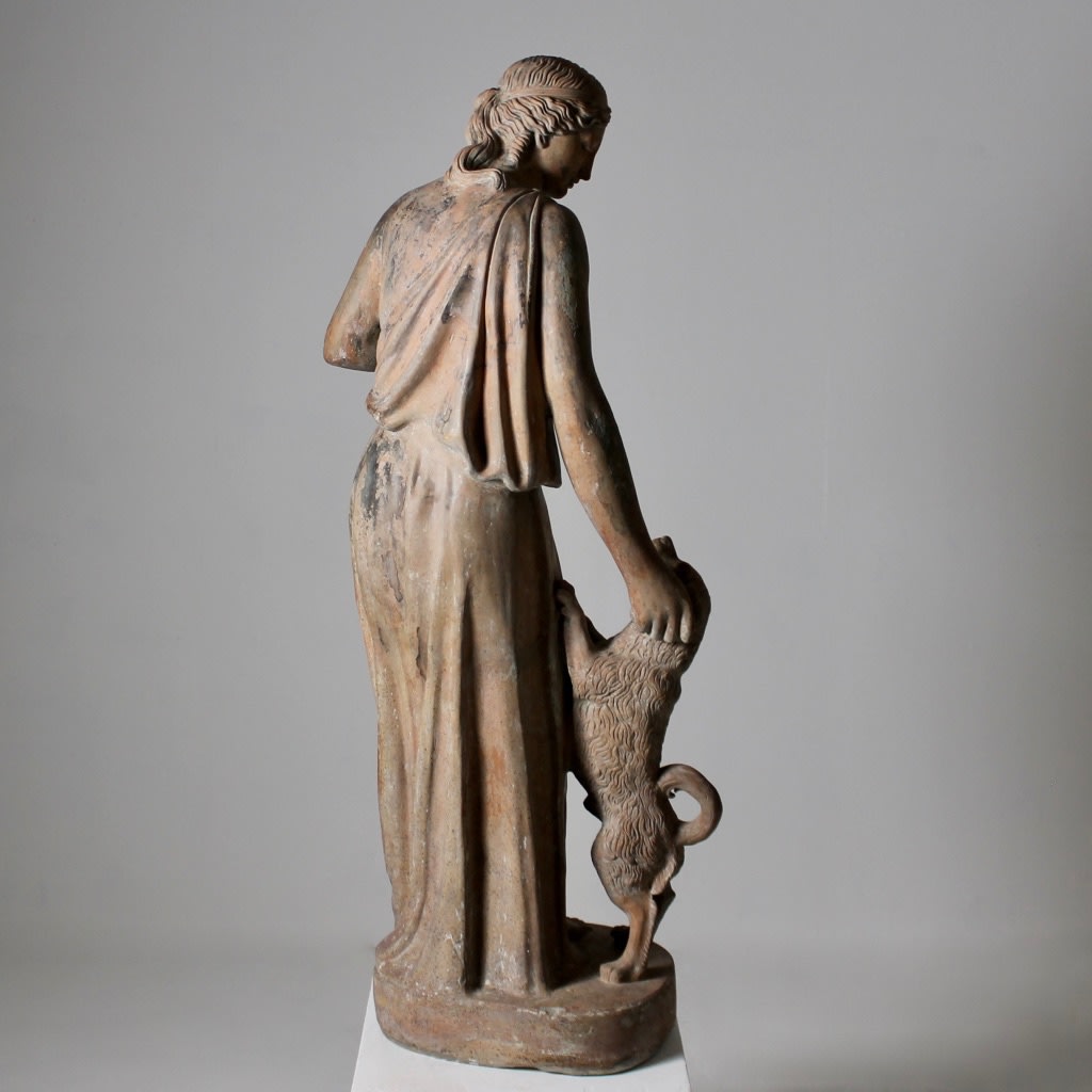 19th Century Terracotta Figure Titled 'Fidelity' ( sold )