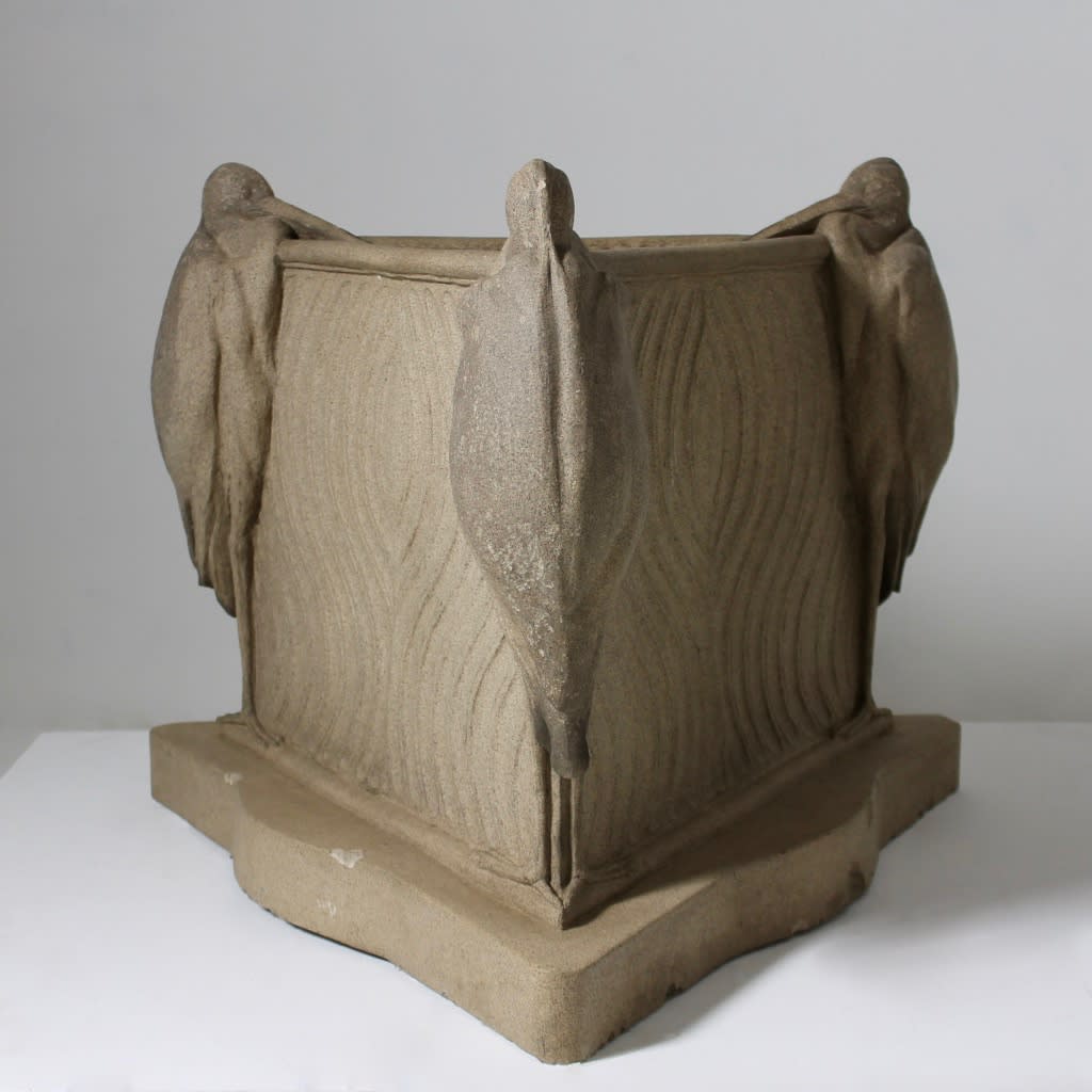 Early 20th Century Stoneware Birdbath By Ottillie Maclaren Wallace ( sold )