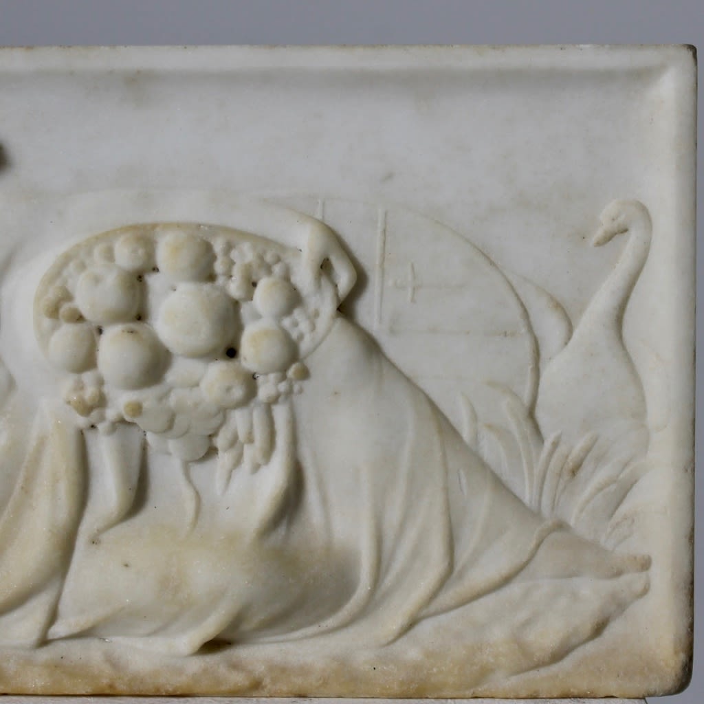 George III Carved Marble Fireplace Tablet Of Triton ( sold )