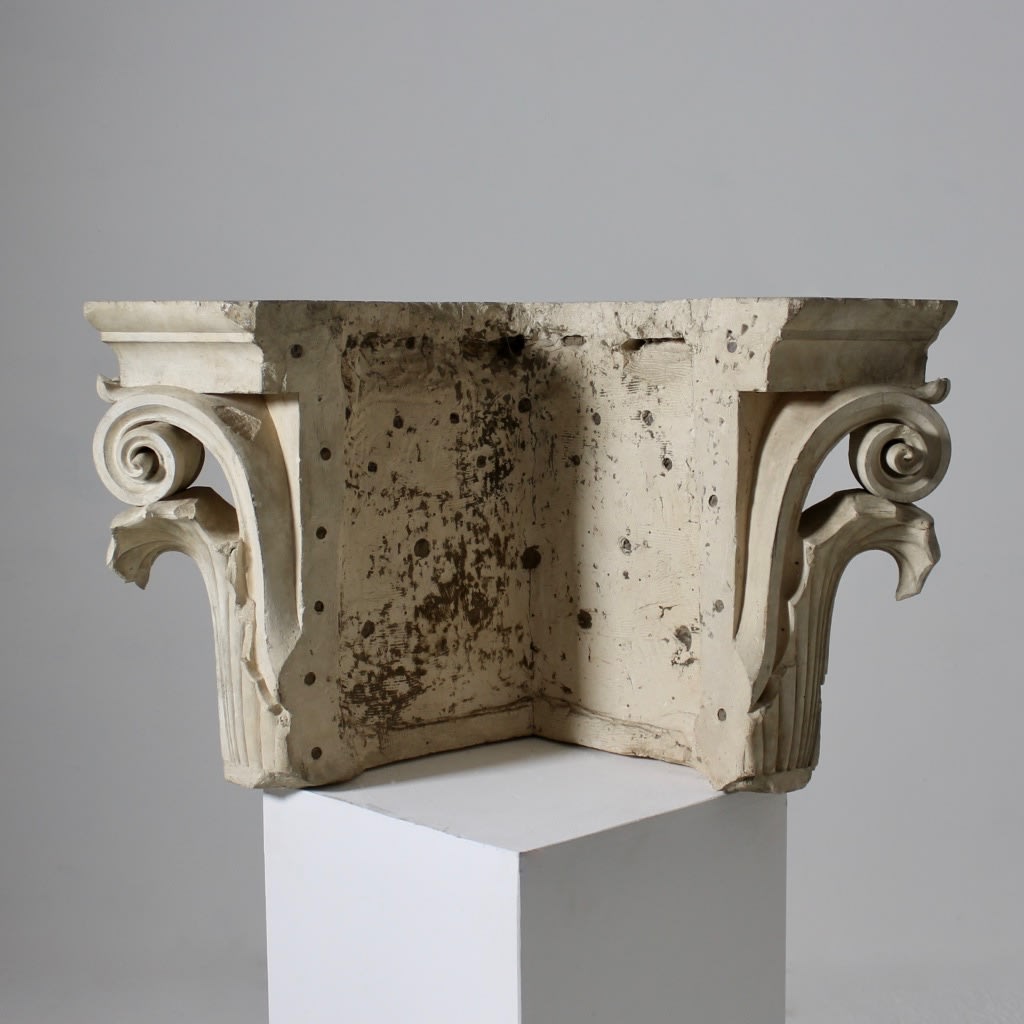 Large Coade Stone Corner Capital 'Croggon London 1832'