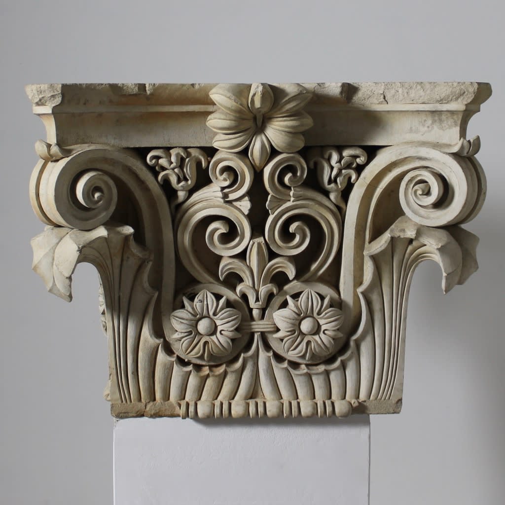 Large Coade Stone Corner Capital 'Croggon London 1832'