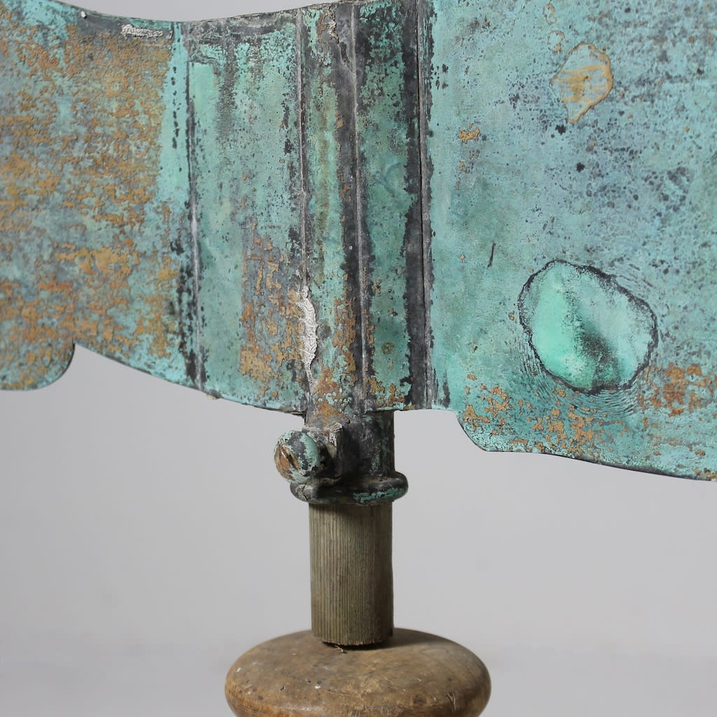 Early 20th Century Copper Weathervane Of A Running Horse ( sold )