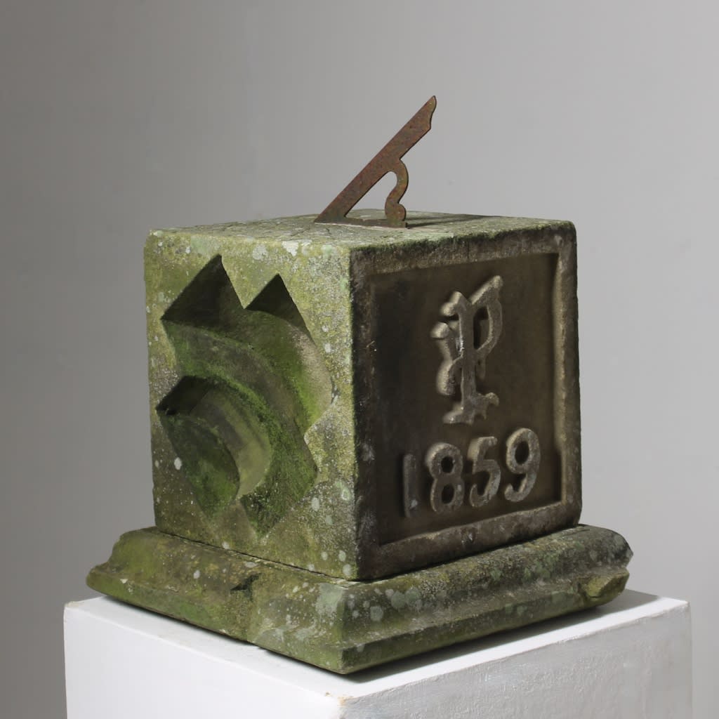 19th Century Carved Stone Dual Faceted Mathematical Sundial