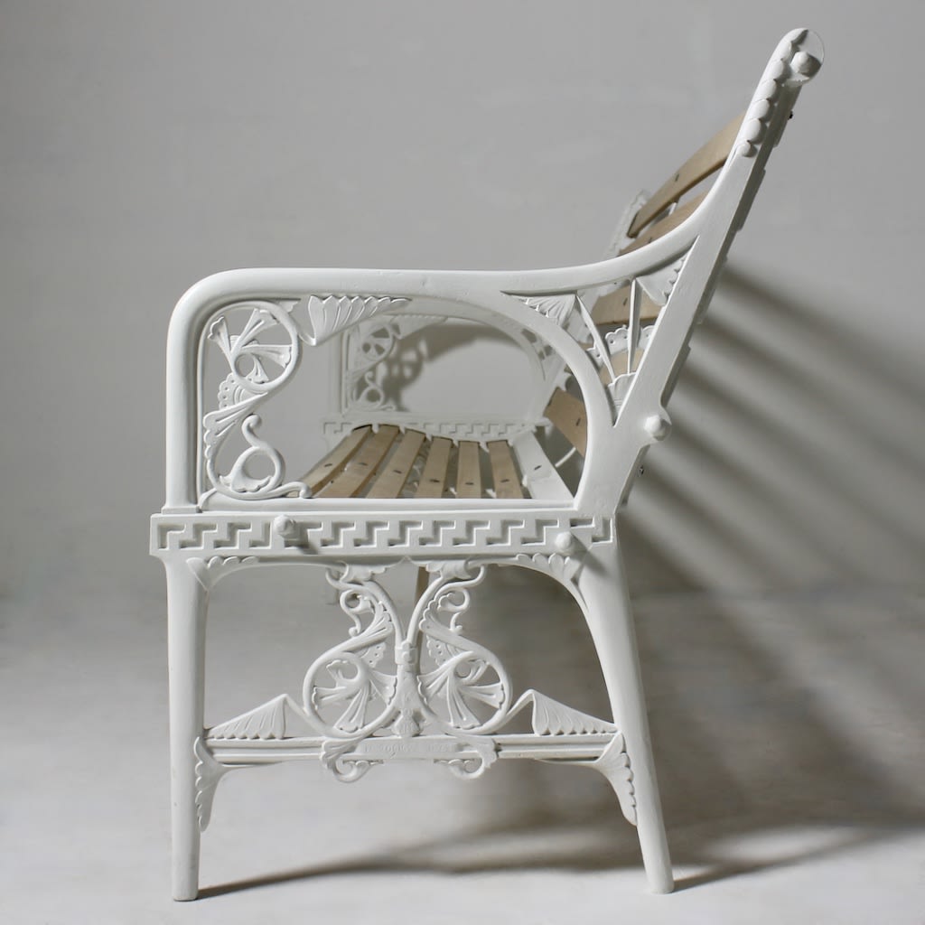 Coalbrookdale Christopher Dresser Designed 'Waterplant' Garden Bench ( sold )