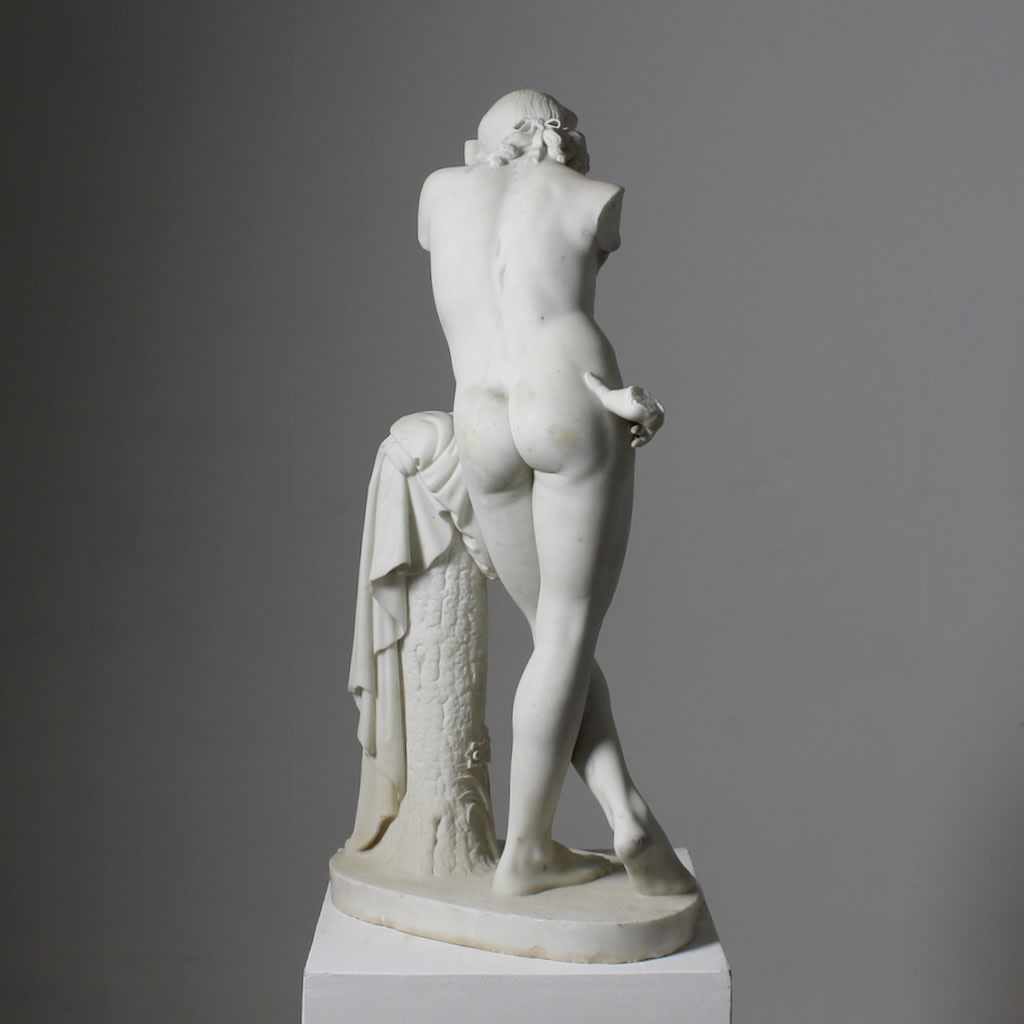 William Theed The Younger Carved Marble Figure Of Narcissus ( sold )