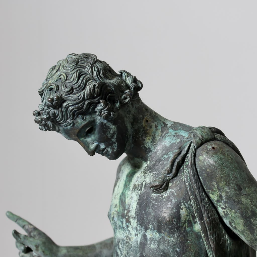 Pair Of Grand Tour Bronze Figures Of Dionysus And The Citharist Apollo ( sold )