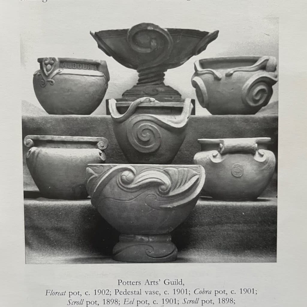 Compton Potters Art Guild Terracotta 'Eel Pot' Garden Urn ( sold )