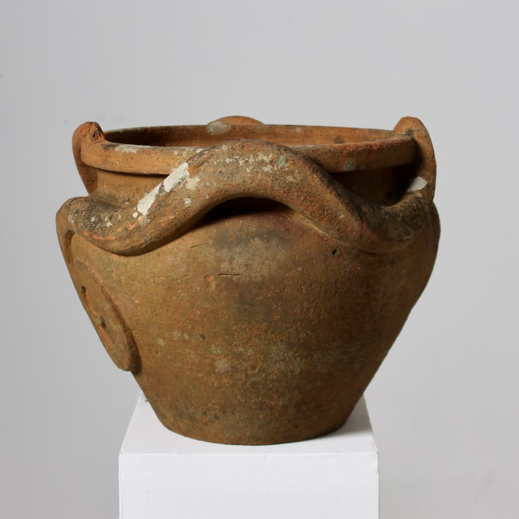Compton Potters Art Guild Terracotta 'Eel Pot' Garden Urn ( sold )