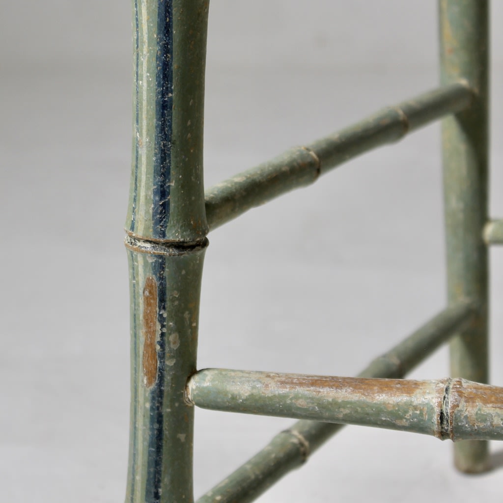 Regency Original Painted Faux Bamboo Armchair ( sold )