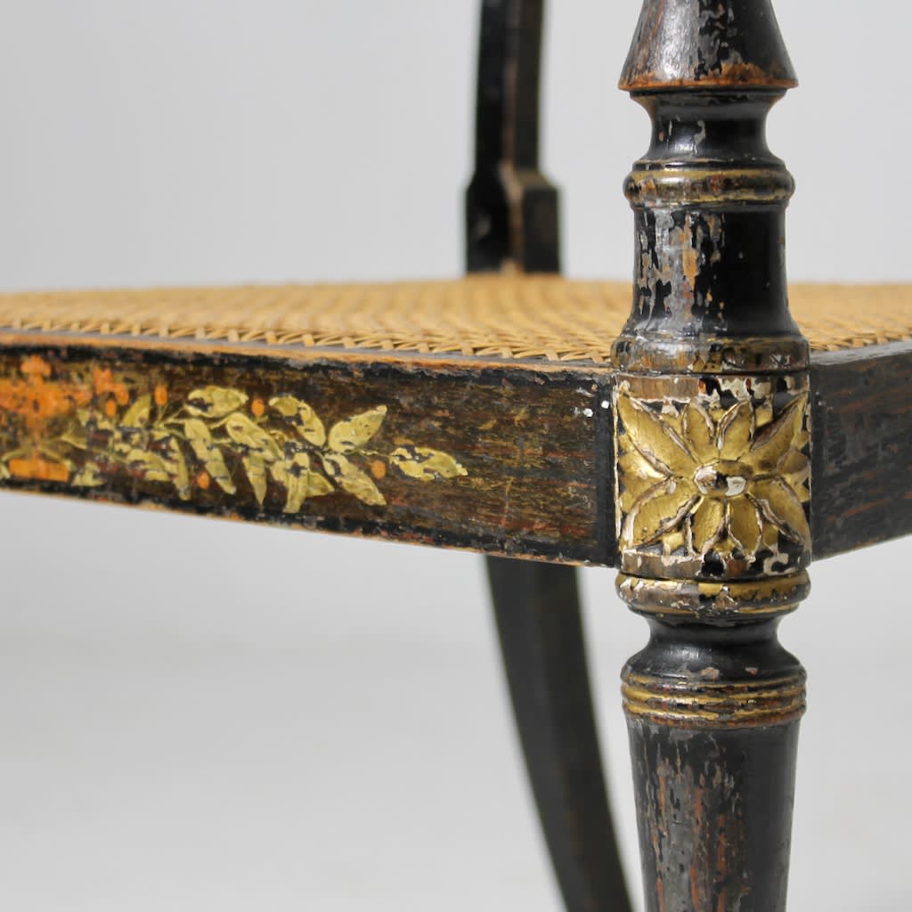 Regency Original Painted And Gilt Armchair ( sold )