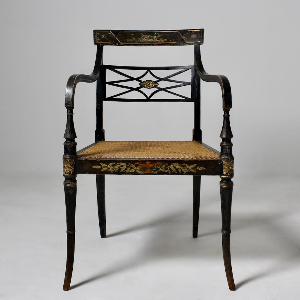 Regency Original Painted And Gilt Armchair ( sold )