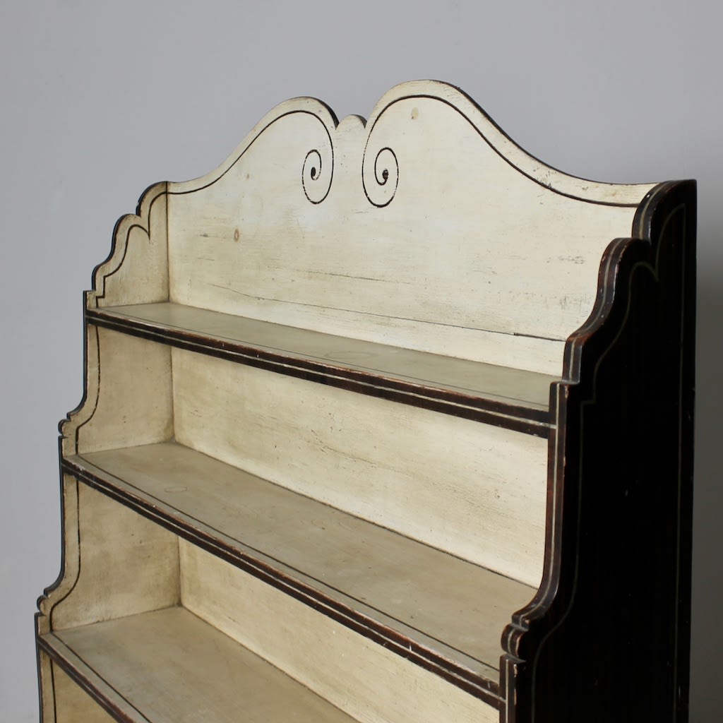 Regency Faux Rosewood Waterfall Bookcase ( sold )