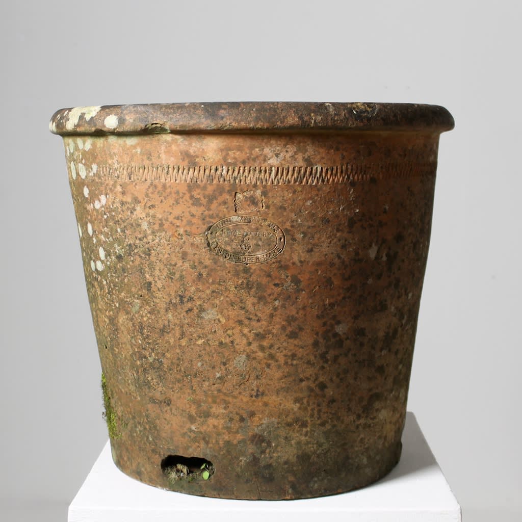 Large Pair Of 19th Century John Mathews Royal Pottery Terracotta Pots ( sold )