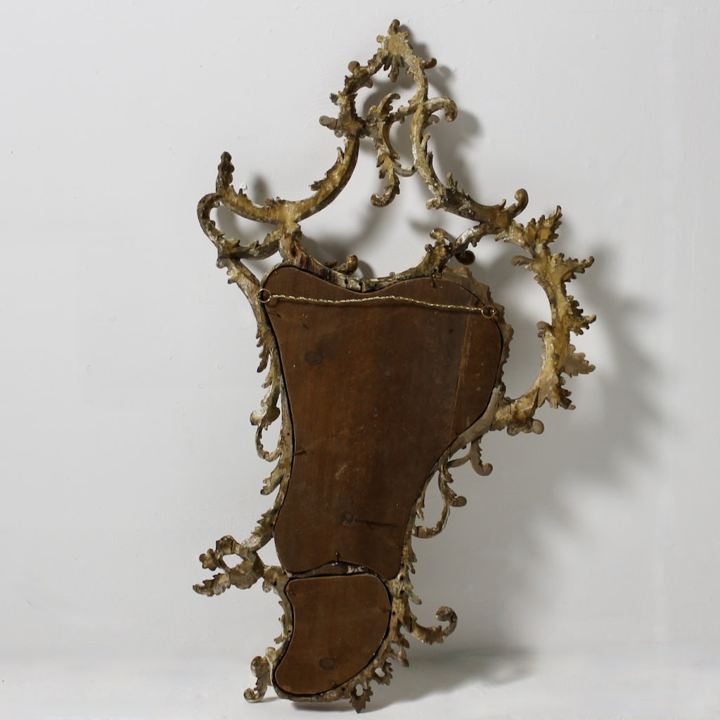 George III Carved Pine Rococo Mirror