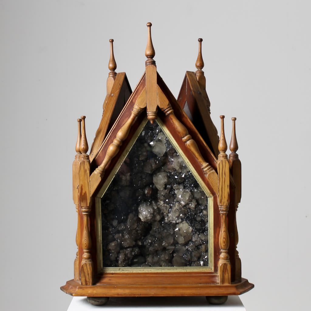 Large 19th Century Lead Workers Spa Display Cabinet