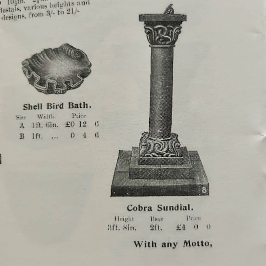 Compton Pottery Cobra Sundial ( sold )