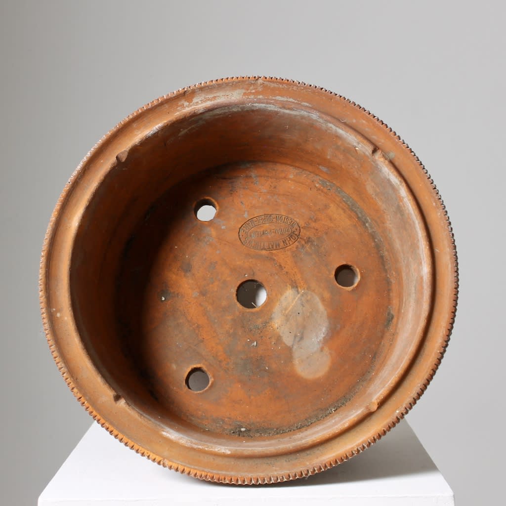 JOHN MATHEWS ROYAL POTTERY LARGE LOW BULB PLANTER ( sold )
