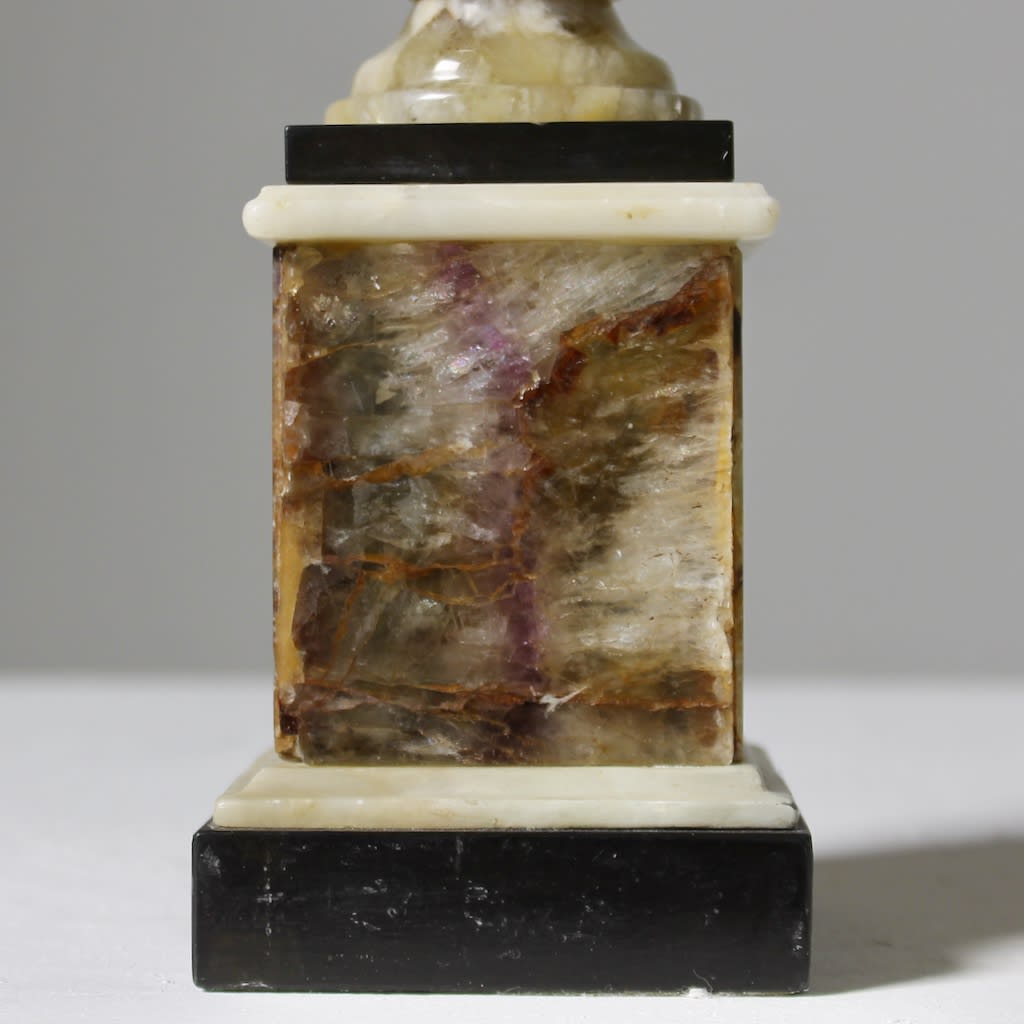 George III Blue John Urn On Pedestal Lamp ( sold )