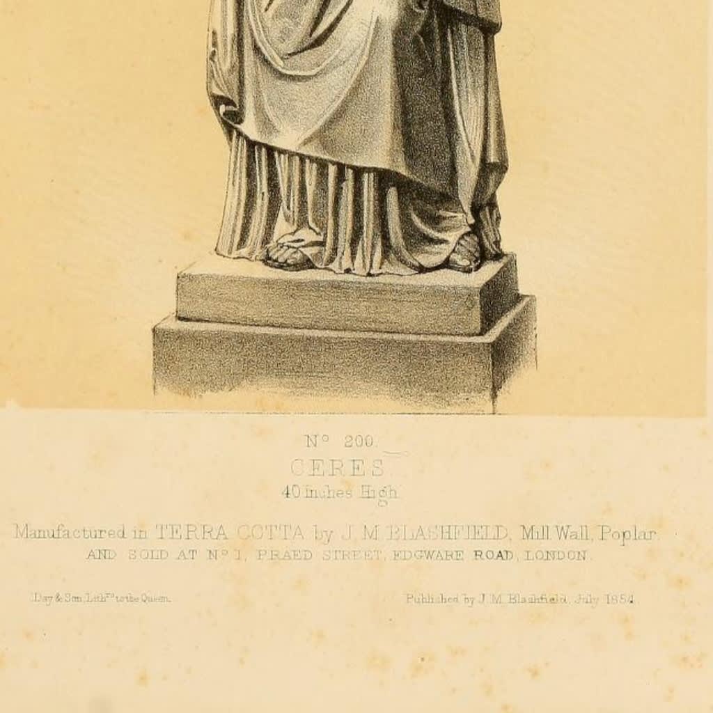 J M Blashfield terracotta Figure Of Ceres ( sold )