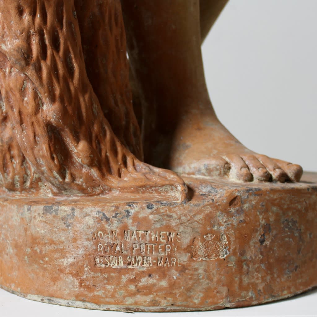 John Mathews Terracotta Figure On Pedestal Of The Huntress