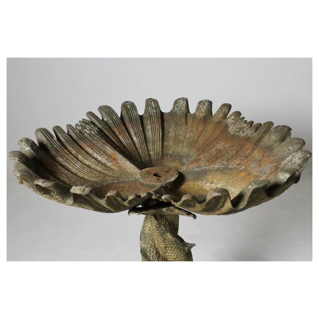 Fine 19th Century Handyside Shell and Dolphin Fountain ( sold )