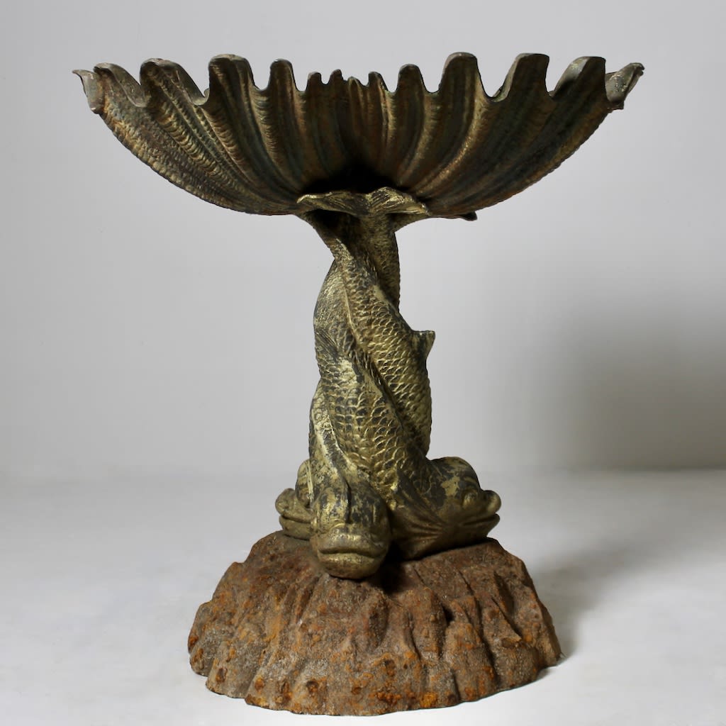 Fine 19th Century Handyside Shell and Dolphin Fountain ( sold )