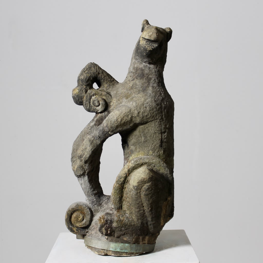 Early 17th Century Carved Stone Leopard From Knole House, Kent